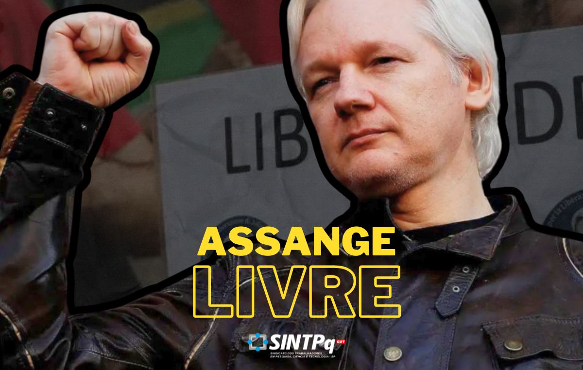 Nota do SINTPq: Liberdade de Assange inspira luta pela verdade