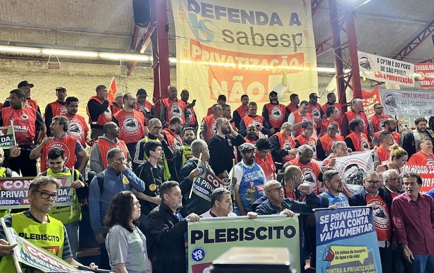 Sindicatos e movimentos sociais intensificam luta contra privatiza��es no estado de SP